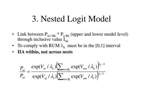 nested logit model derivation